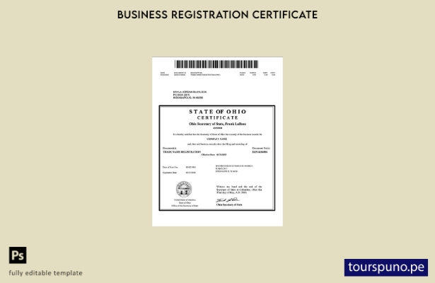 listo para imprimir Plantilla de plantilla de Word y PDF de registro de nombre c